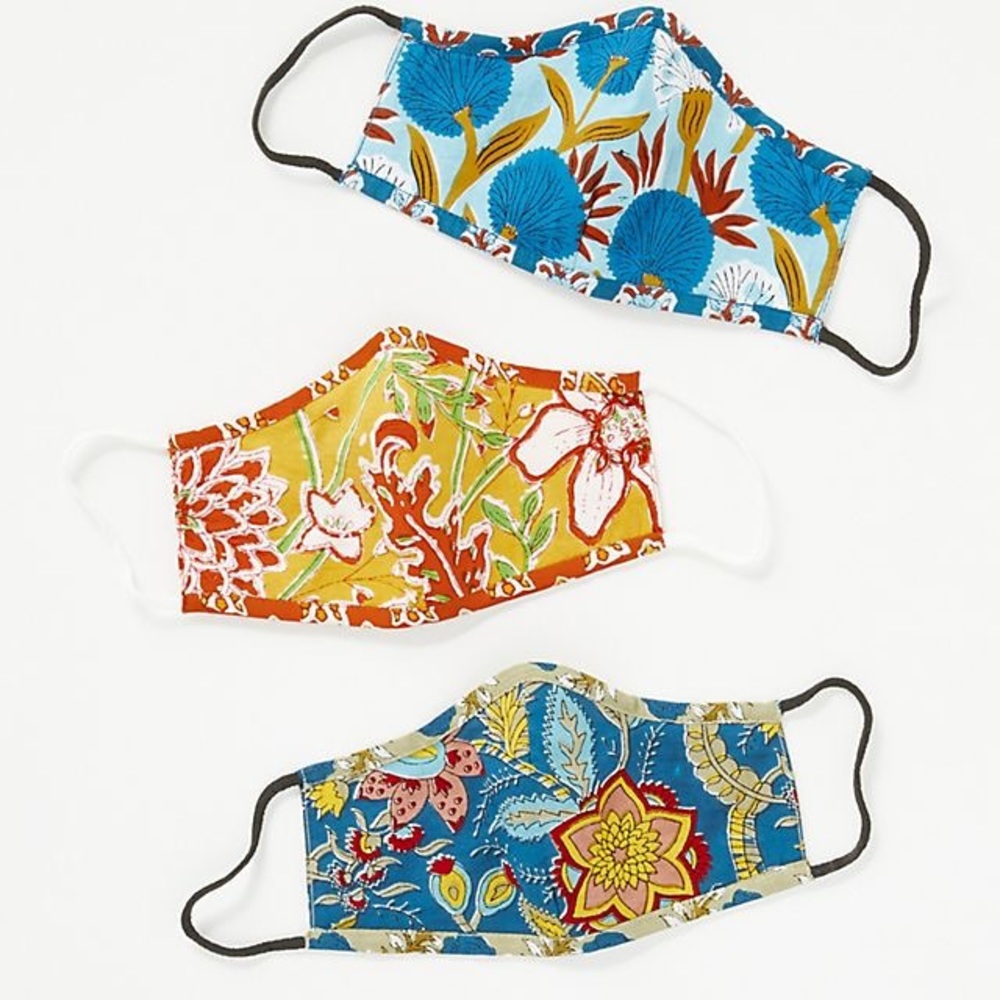 NWT Anthropologie Reversible Face Masks 3 Pack - Picture 2 of 4